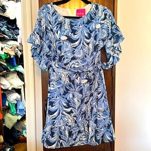 EUC - worn twice - Lilly Pulitzer dress w faux wrap dress detail